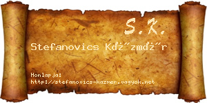 Stefanovics Kázmér névjegykártya